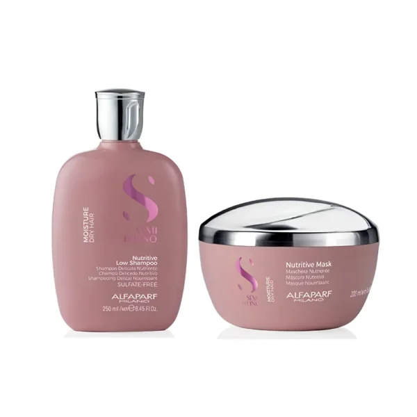 Kit de Nutrición Alfaparf Semi di Lino Moisture – Shampoo + Mascarilla